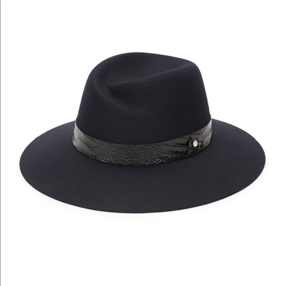 rag & bone Accessories - Rag & Bone Velvet-trim fedora hat